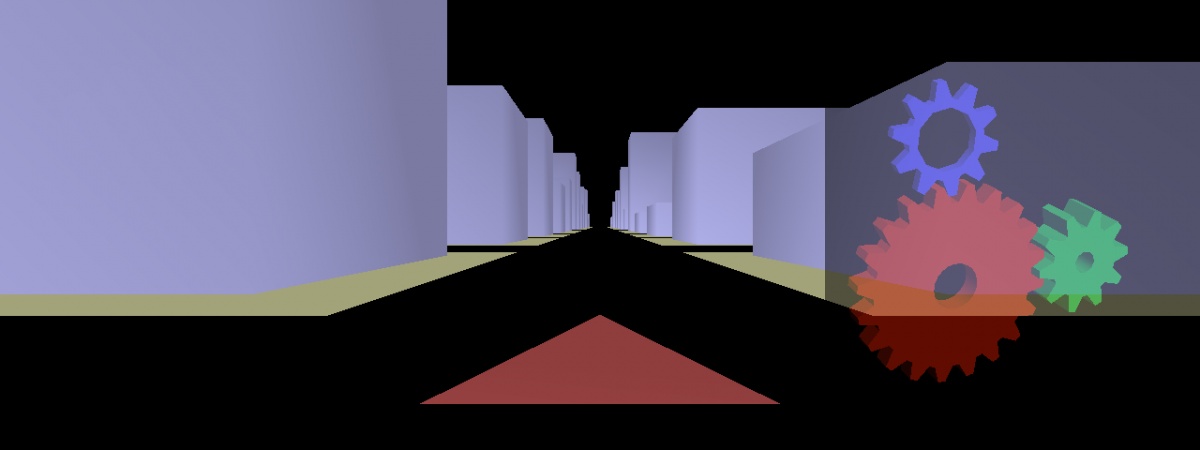 Wayland → Wearland and Homeland Compositor Shells, Surface with 3D City Mock Navigation and OpenGL Gears